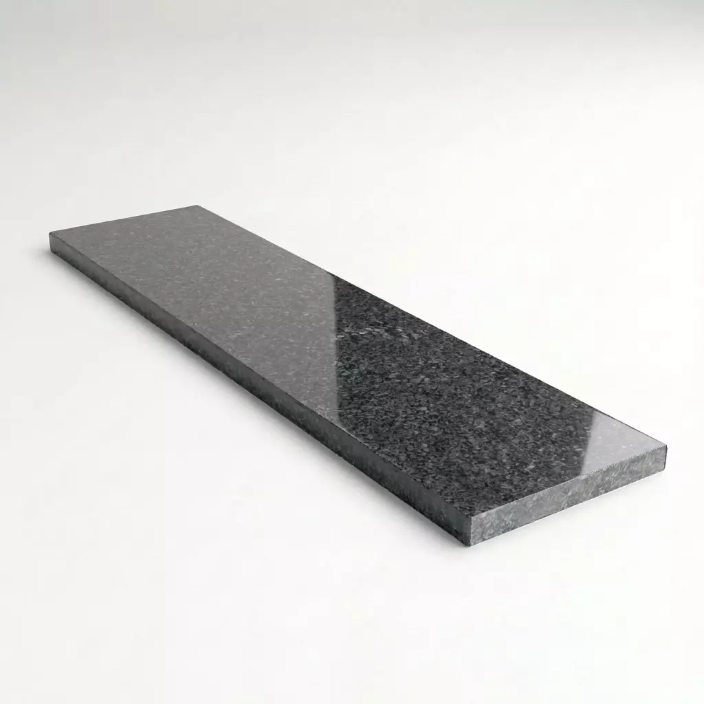 Плита гранитная Сезам Блэк (Sesame Black) 1500х350х30. Полированная с полированным торцом