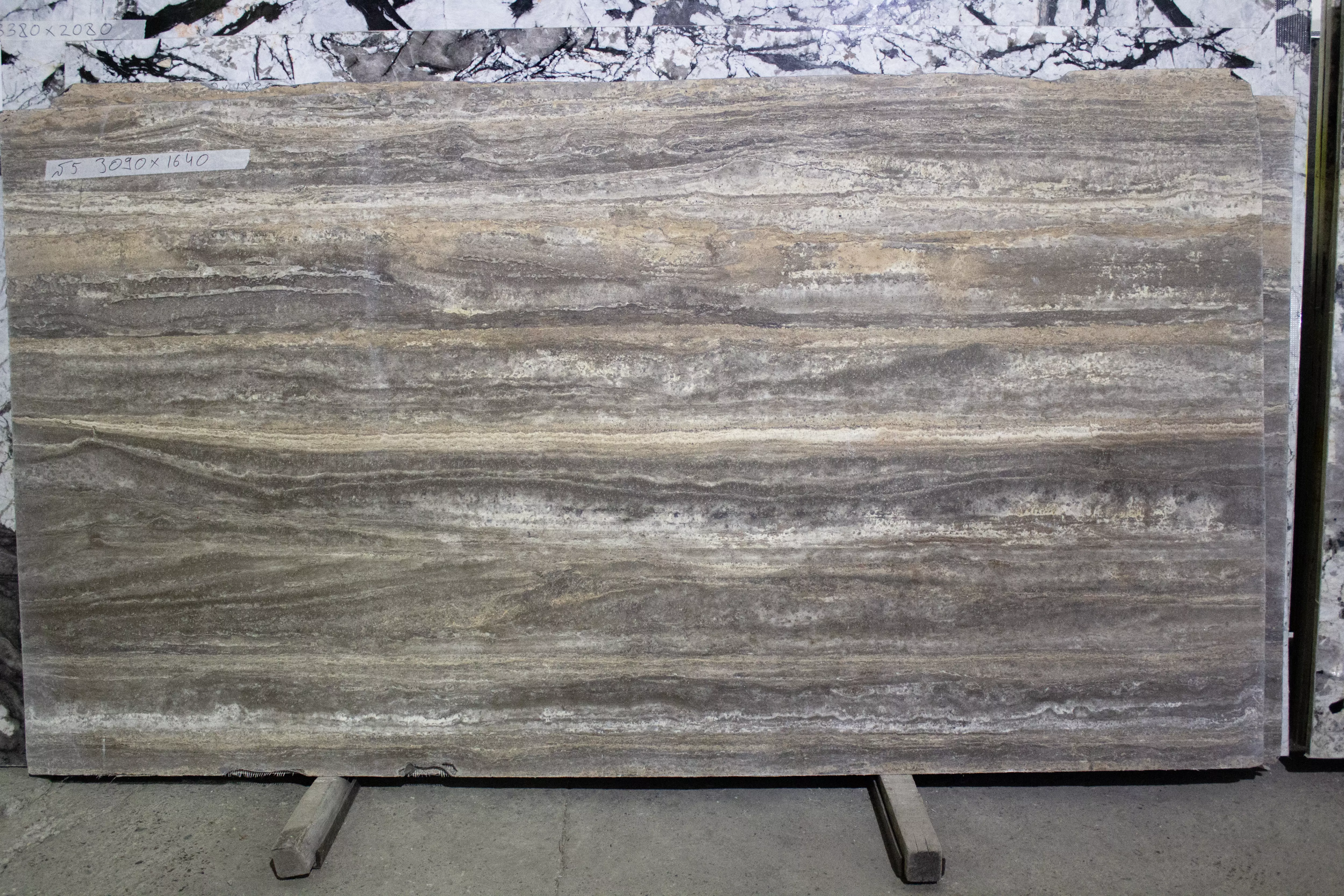 Травертин Грей (Travertino Grey) №5 3090х1640х18