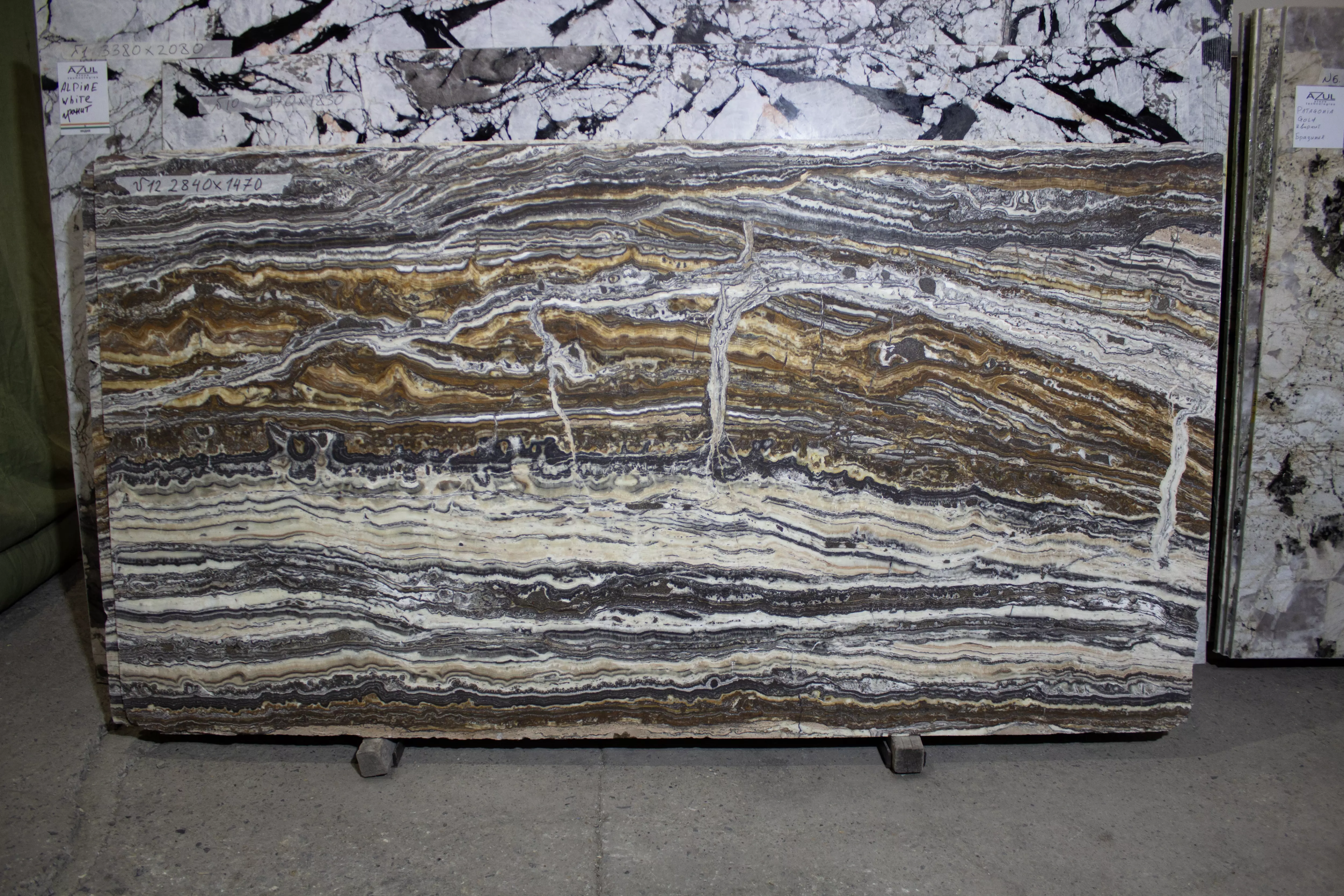 Травертин Вуд (Travertino Wood) №12 2840х1470х18